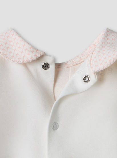 Giggles Bow Accent Collared Closed Feet Sleepsuit with Long Sleeves-baby-girls-clothing-nightwear-sleepsuits-image-6