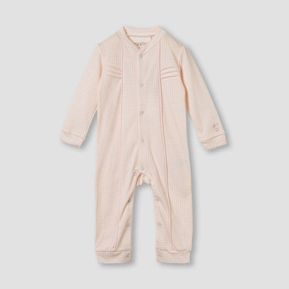 Giggles Printed Sleepsuit with Pintuck Detail - Pink / 12-18 mths