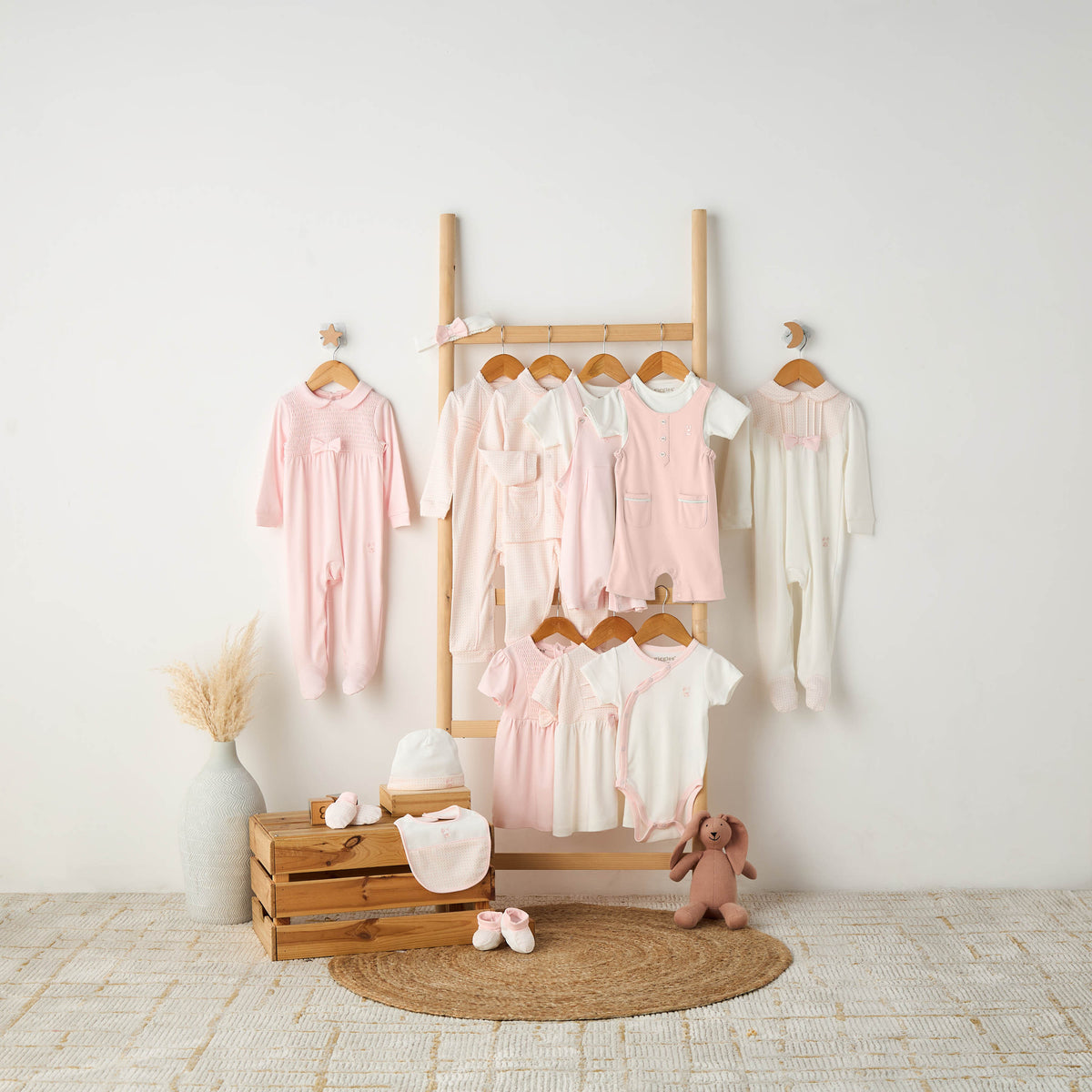 Giggles Printed Sleepsuit with Pintuck Detail