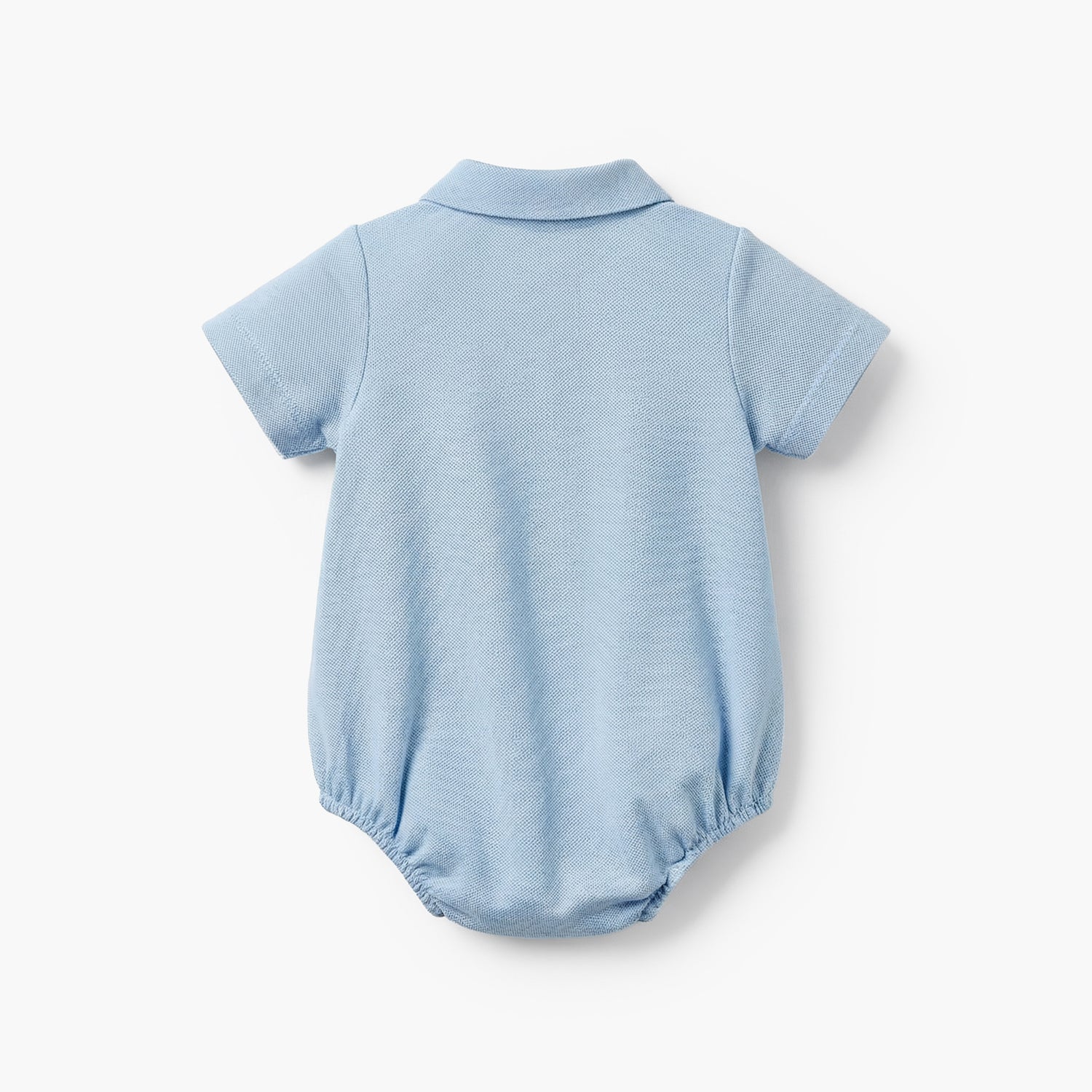 Juniors Collared Short Sleeves Bodysuit with Textured Design
