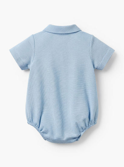 Juniors Collared Short Sleeves Bodysuit with Textured Design-baby-boys-clothing-bodysuits-image-3