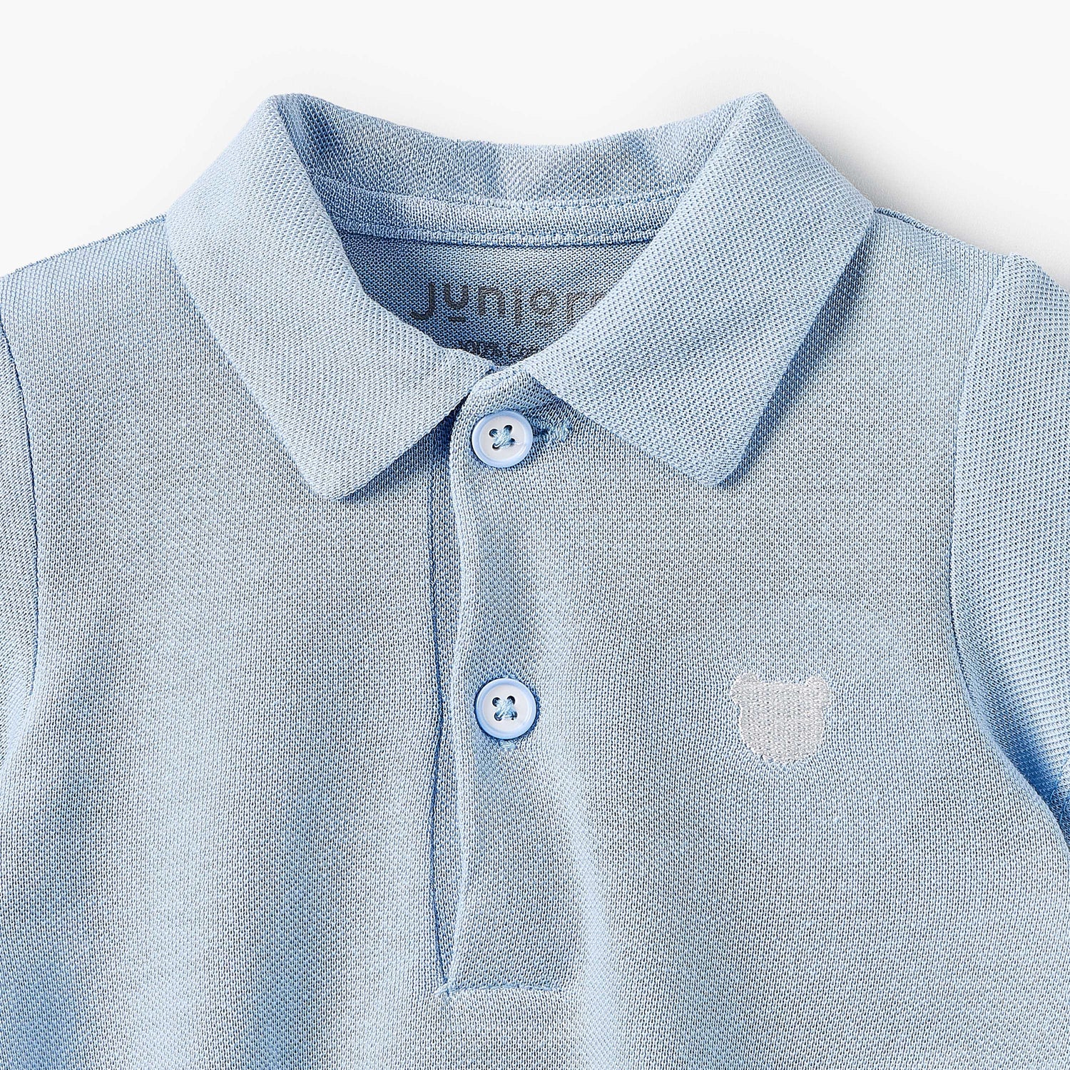 Juniors Collared Short Sleeves Bodysuit with Textured Design