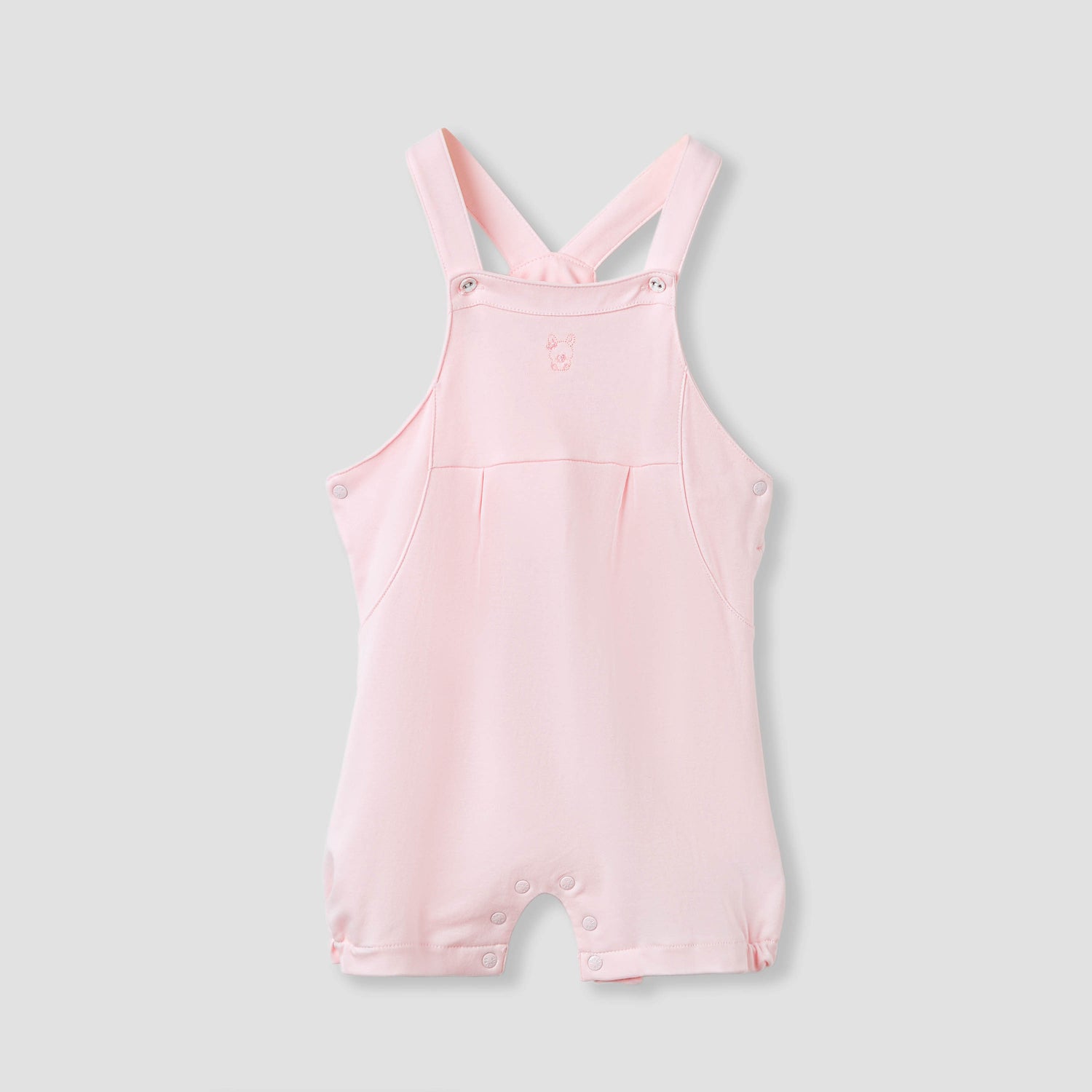 Giggles Embroidered Dungaree and T-shirt Set