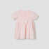 Giggles Smocked Detail A-line Dress with Bow - Pink / 12-18 mths