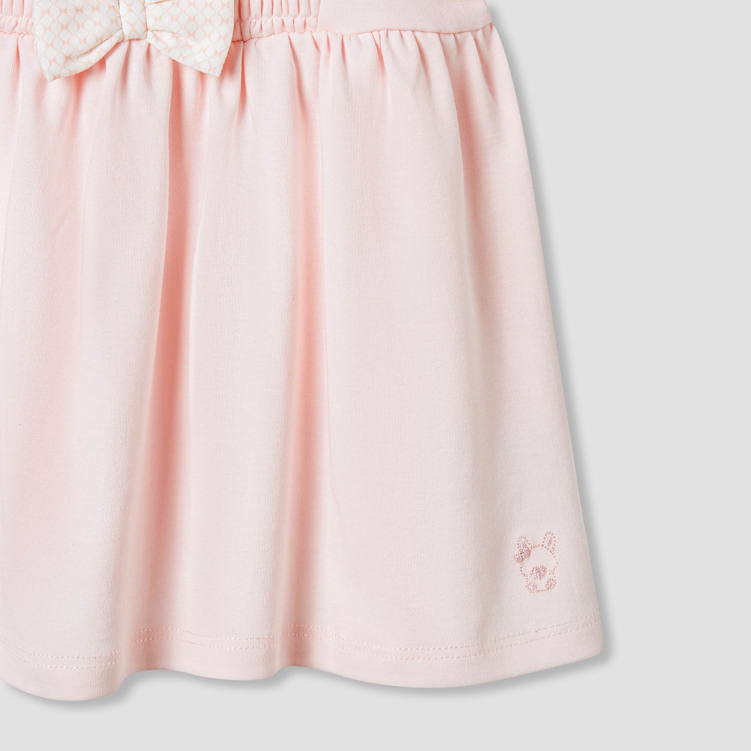 Giggles Smocked Detail A-line Dress with Bow