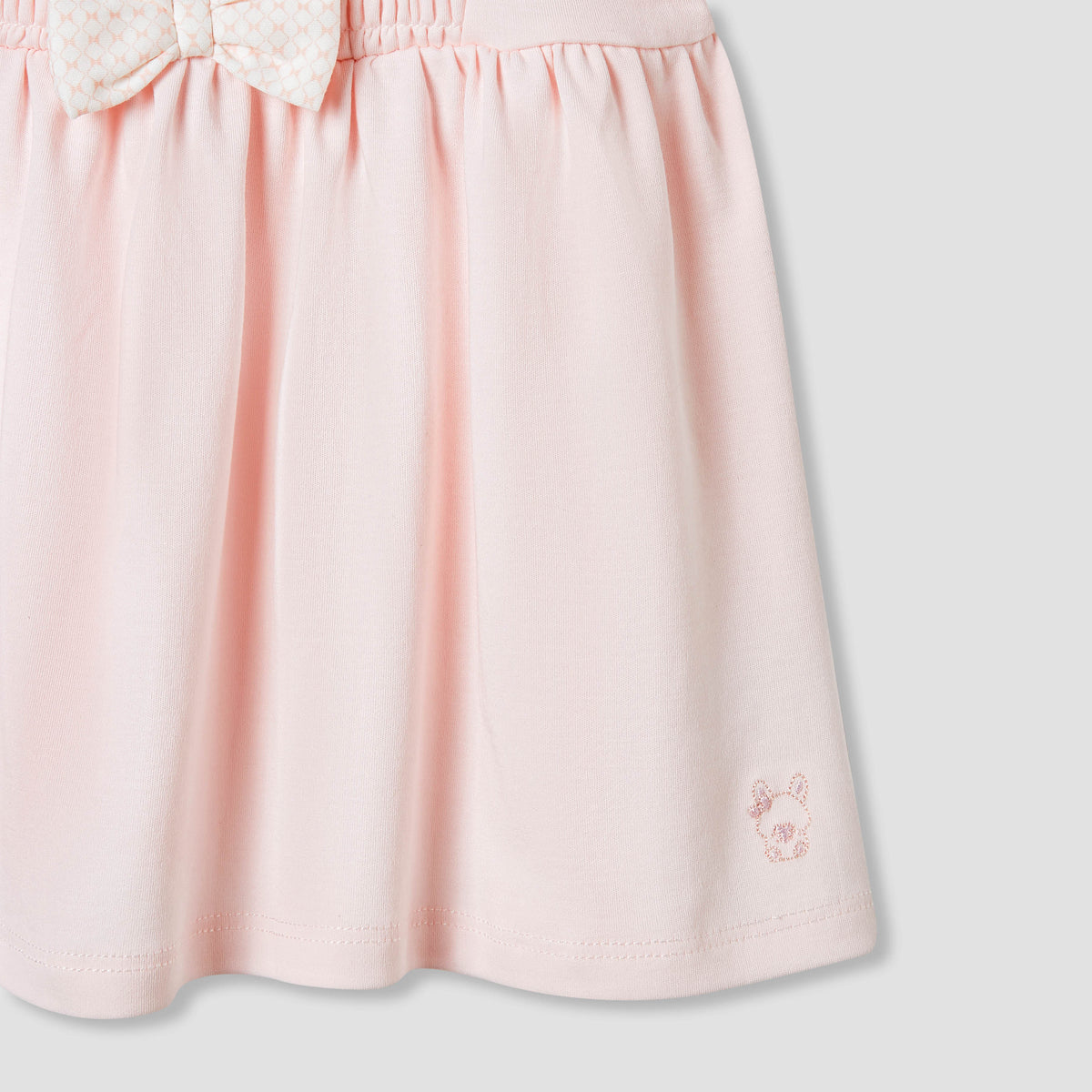 Giggles Smocked Detail A-line Dress with Bow