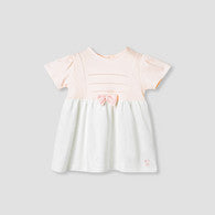 Giggles Printed A-line Dress with Bow Accent-undefined-image-1