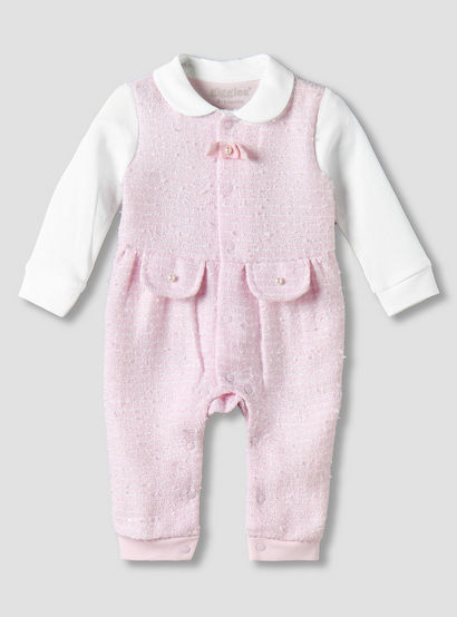 Giggles Cotton Peter Pan Collar Long Sleeves Sleepsuit with Textured Design-baby-girls-clothing-nightwear-sleepsuits-image-2