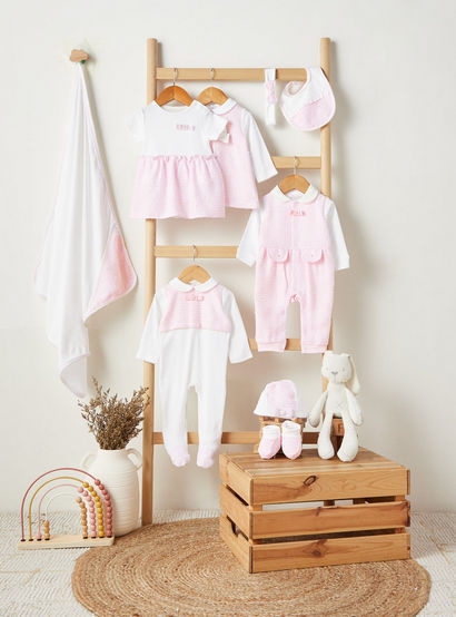 Giggles Cotton Peter Pan Collar Long Sleeves Sleepsuit with Textured Design-baby-girls-clothing-nightwear-sleepsuits-image-7