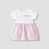Giggles Round Neck Short Sleeves A-line Dress with Bow Detail