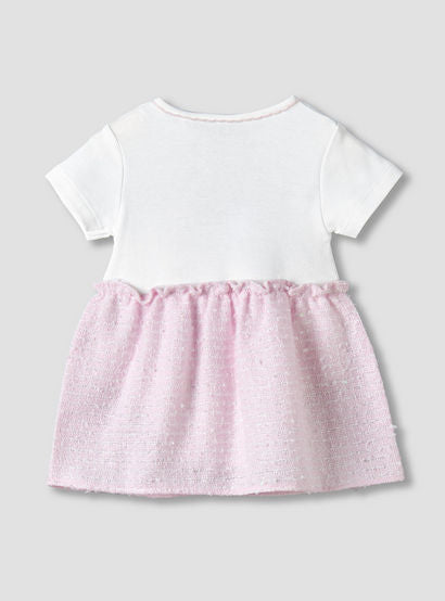 Giggles Round Neck Short Sleeves A-line Dress with Bow Detail-baby-girls-clothing-dressesandjumpsuits-image-3