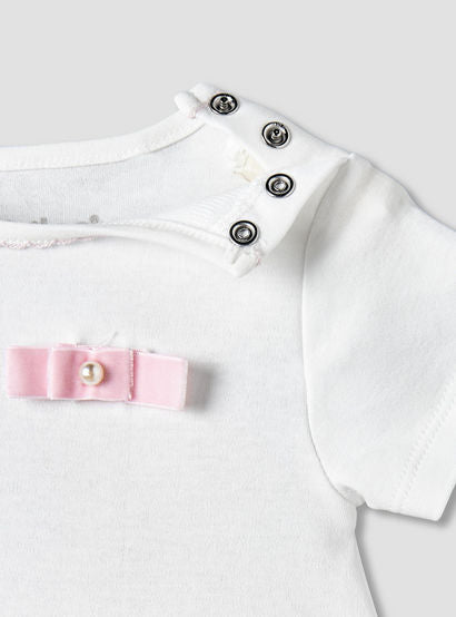 Giggles Round Neck Short Sleeves A-line Dress with Bow Detail-baby-girls-clothing-dressesandjumpsuits-image-4