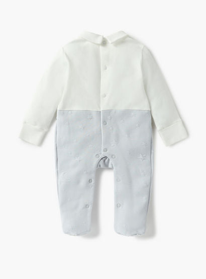 Giggles Bear Applique Closed Feet Sleepsuit with Long Sleeves-baby-boys-clothing-nightwear-sleepsuits-image-2