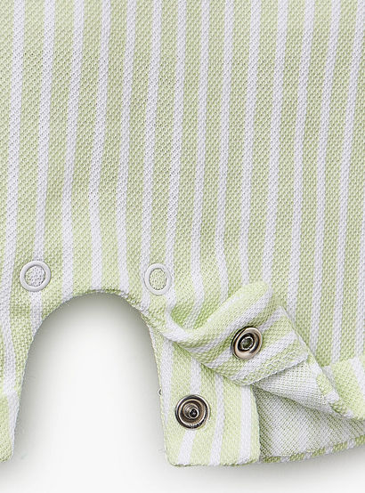 Juniors Peter Pan Collar Short Sleeves Polo T-shirt and Dungaree Set with Stripes-baby-boys-clothing-setsandcoords-image-7