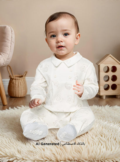 Giggles Bear Print Closed Feet Sleepsuit with Long Sleeves-baby-boys-clothing-nightwear-sleepsuits-image-6