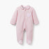 Juniors Cotton Peter Pan Collar Long Sleeves Sleepsuit with Heart Applique - Pink / 9-12 mths