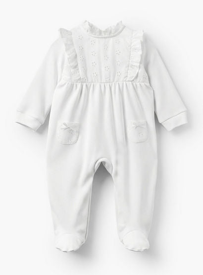Juniors Cotton Ruffle Neck Long Sleeves Sleepsuit with Schiffli Embroidery-baby-girls-clothing-nightwear-sleepsuits-image-2