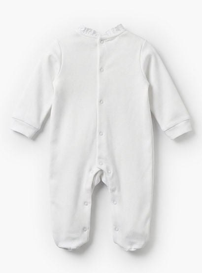Juniors Cotton Ruffle Neck Long Sleeves Sleepsuit with Schiffli Embroidery-baby-girls-clothing-nightwear-sleepsuits-image-3
