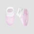 Giggles Booties with Ribbed Cuff- Slip-On - Pink / 0-6 mths