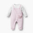 Juniors Cotton Round Neck Long Sleeves Sleepsuit with Stripes - Pink / 12-18 mths