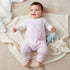 Juniors Cotton Round Neck Long Sleeves Sleepsuit with Stripes - Pink / 12-18 mths