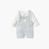 Giggles Bear Applique Dungaree and Long Sleeves T-shirt Set - Multicolour / 12-18 mths