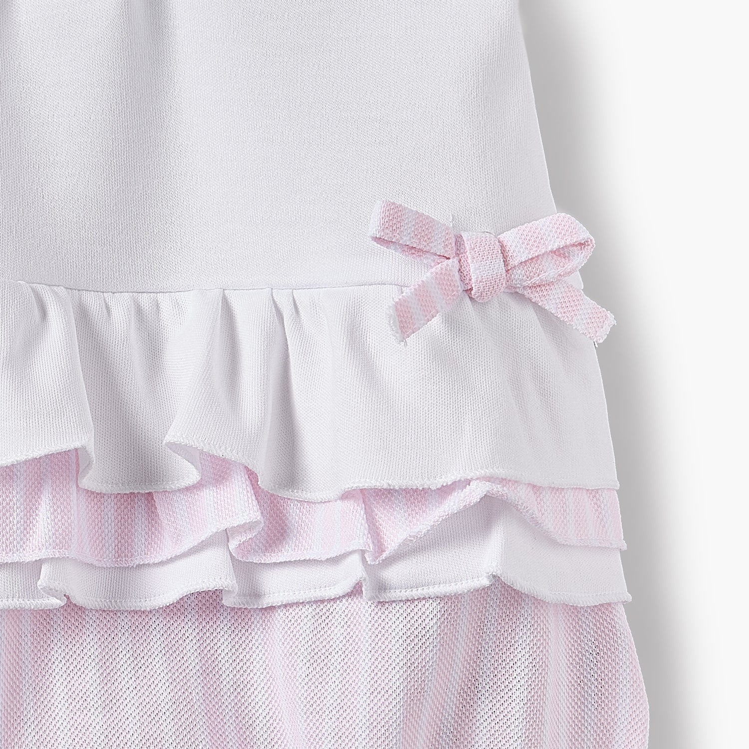 Juniors Peter Pan Collar Short Sleeves Romper with Stripes