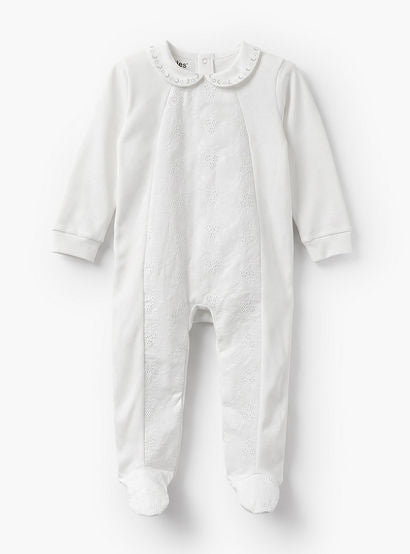 Giggles Cotton Peter Pan Collar Long Sleeves Sleepsuit with Embroidered Detail-baby-girls-clothing-nightwear-sleepsuits-image-1