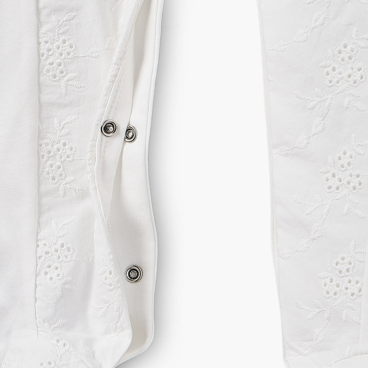 Giggles Cotton Peter Pan Collar Long Sleeves Sleepsuit with Embroidered Detail