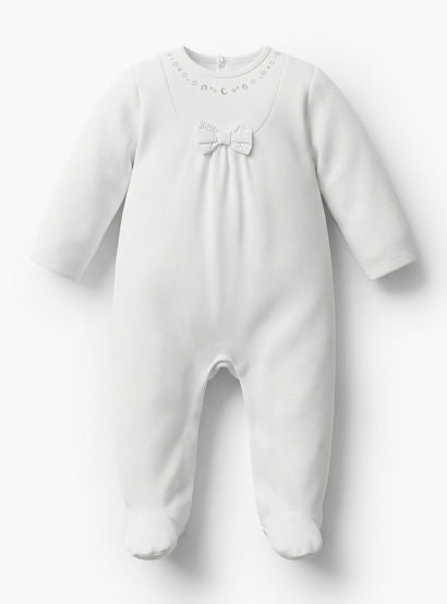 Giggles Cotton Round Neck Long Sleeves Sleepsuit with Moon and Star Embroidery-baby-girls-clothing-nightwear-sleepsuits-image-2