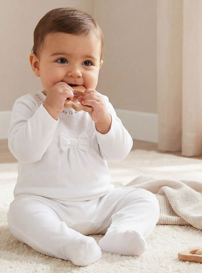 Giggles Cotton Round Neck Long Sleeves Sleepsuit with Moon and Star Embroidery-baby-girls-clothing-nightwear-sleepsuits-image-1