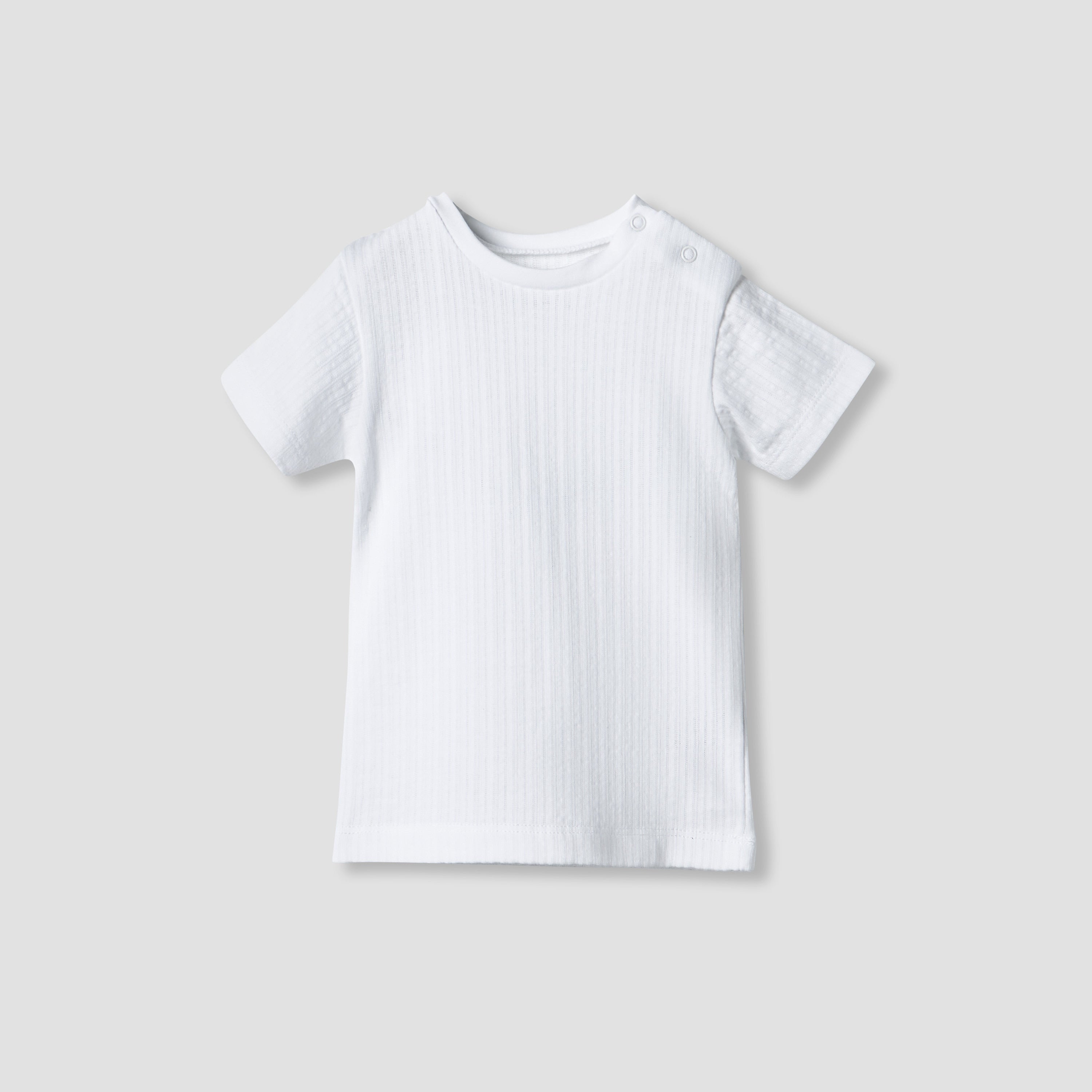 Juniors Solid T-shirt and Striped Dungaree Set