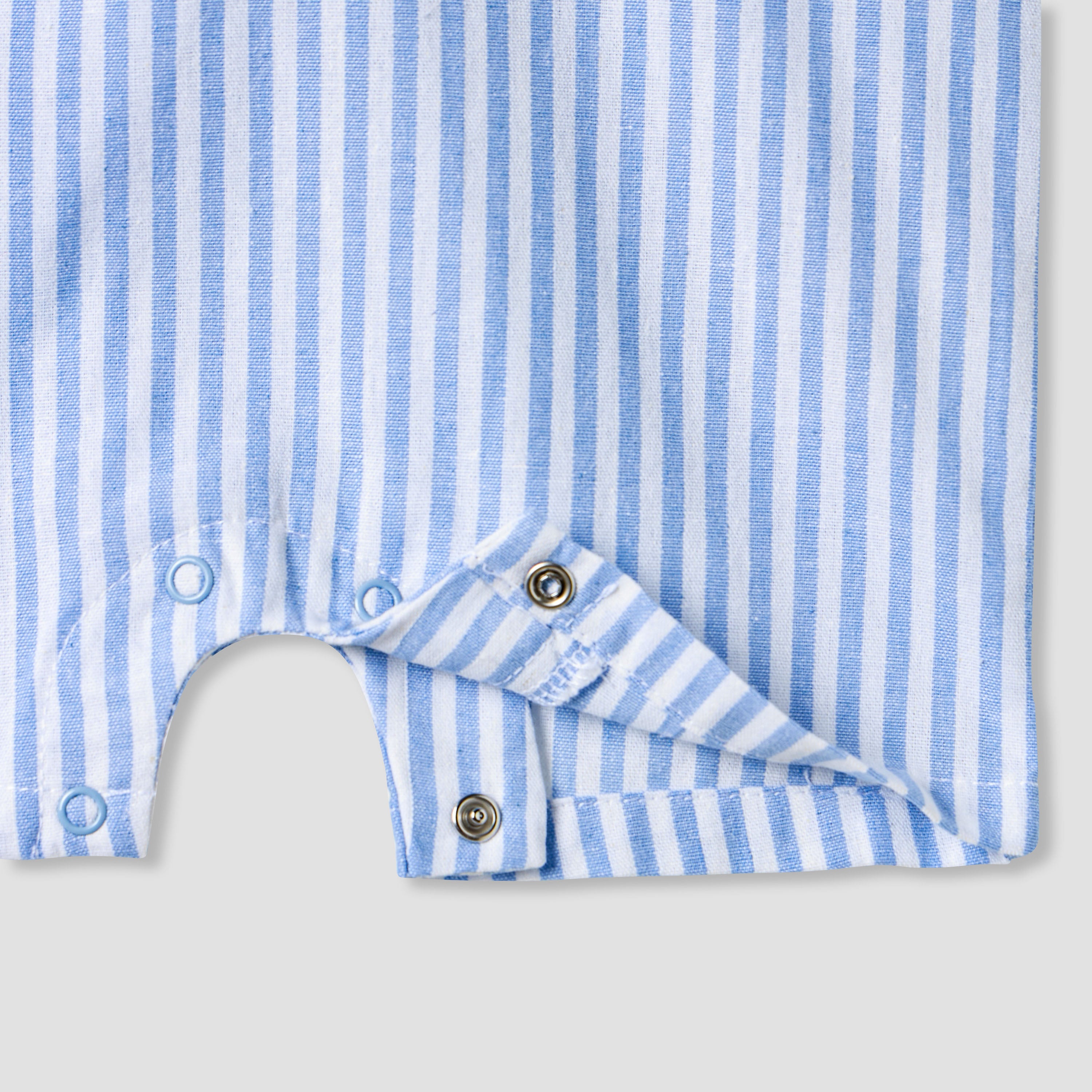 Juniors Solid T-shirt and Striped Dungaree Set