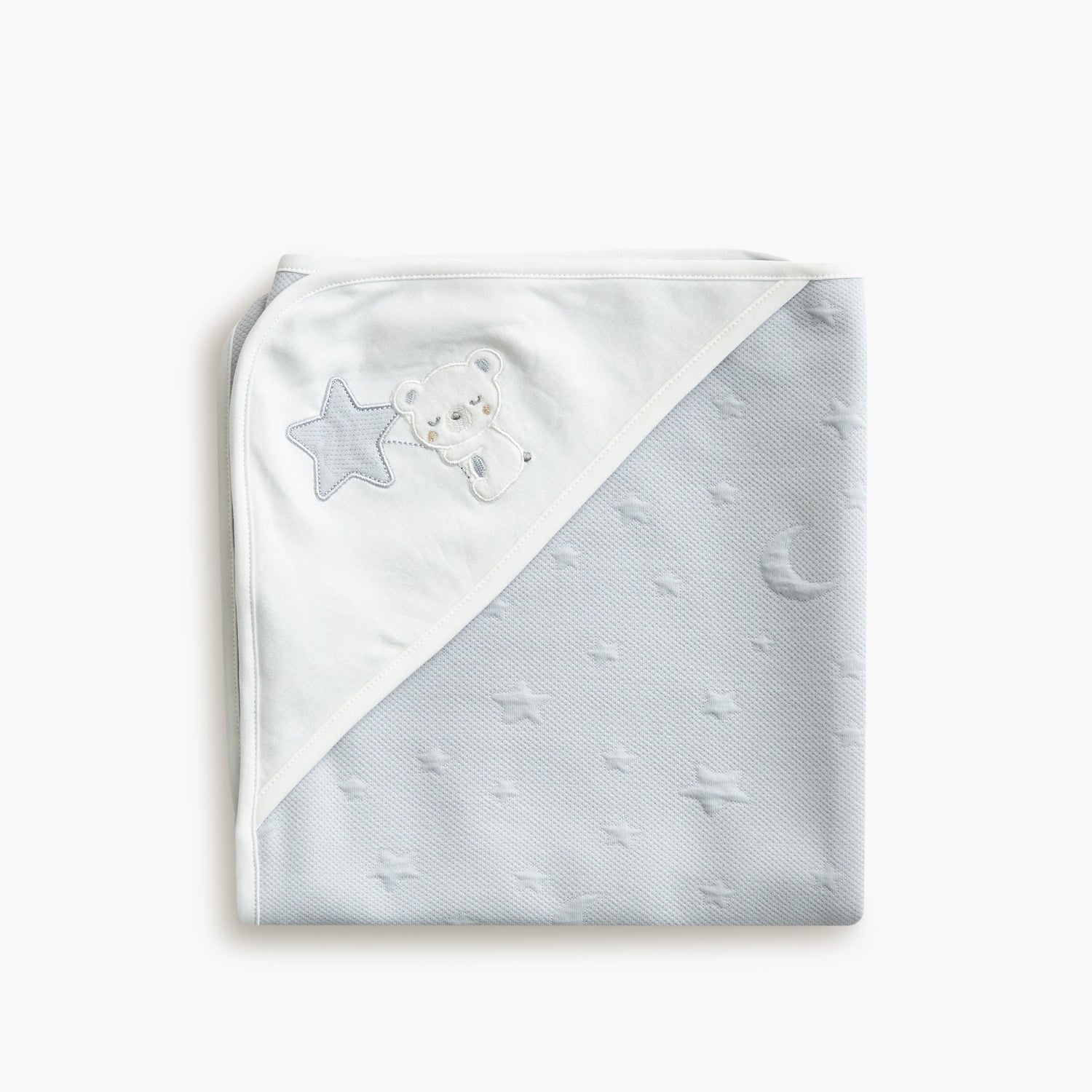 Giggles Moon and Star Embossed Receiving Blanket - 70x70 cm