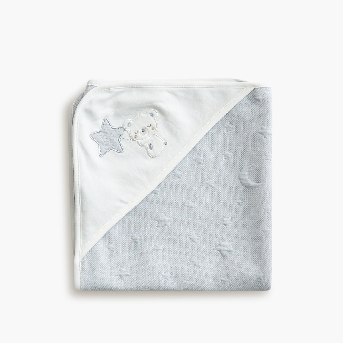 Giggles Moon and Star Embossed Receiving Blanket - 70x70 cm