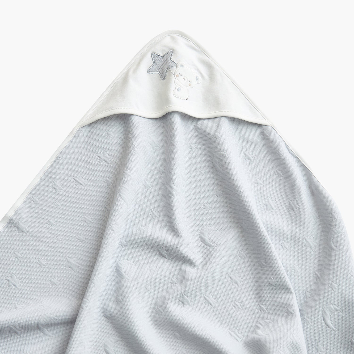 Giggles Moon and Star Embossed Receiving Blanket - 70x70 cm