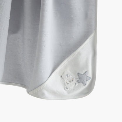 Giggles Moon and Star Embossed Receiving Blanket - 70x70 cm