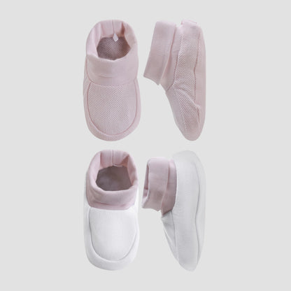 Pack of 2 Juniors Booties with Elasticated Cuff, Textured Design