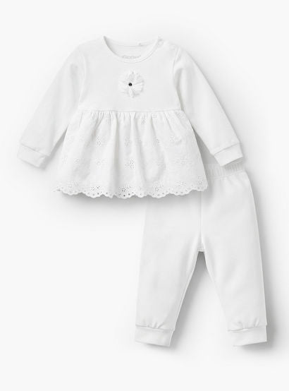 Giggles Cotton Round Neck Long Sleeves Pyjama Set with Embroidered Design-baby-girls-clothing-nightwear-pyjamasets-image-1