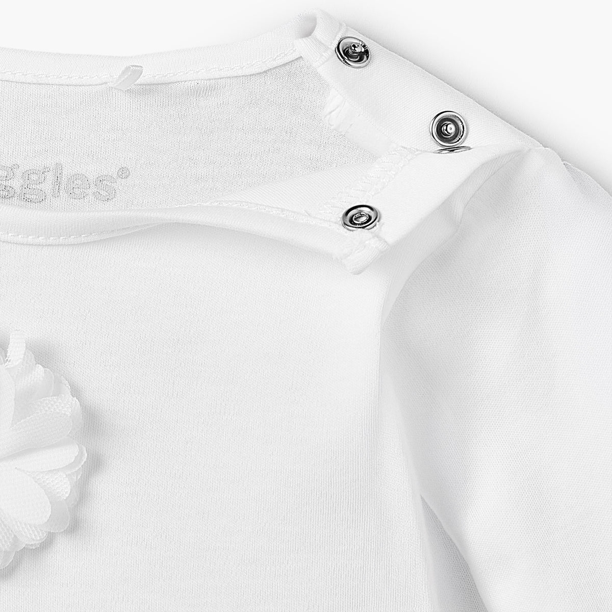 Giggles Cotton Round Neck Long Sleeves Pyjama Set with Embroidered Design