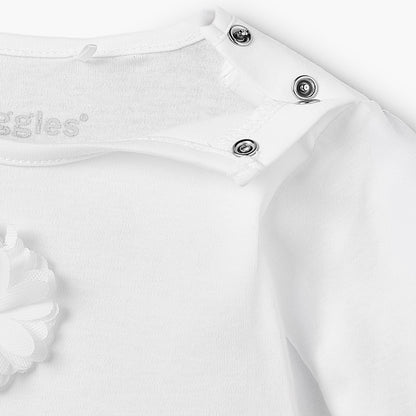 Giggles Cotton Round Neck Long Sleeves Pyjama Set with Embroidered Design