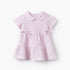 Juniors Peter Pan Collar Short Sleeves A-line Dress with Stripes - Pink / 12-18 mths