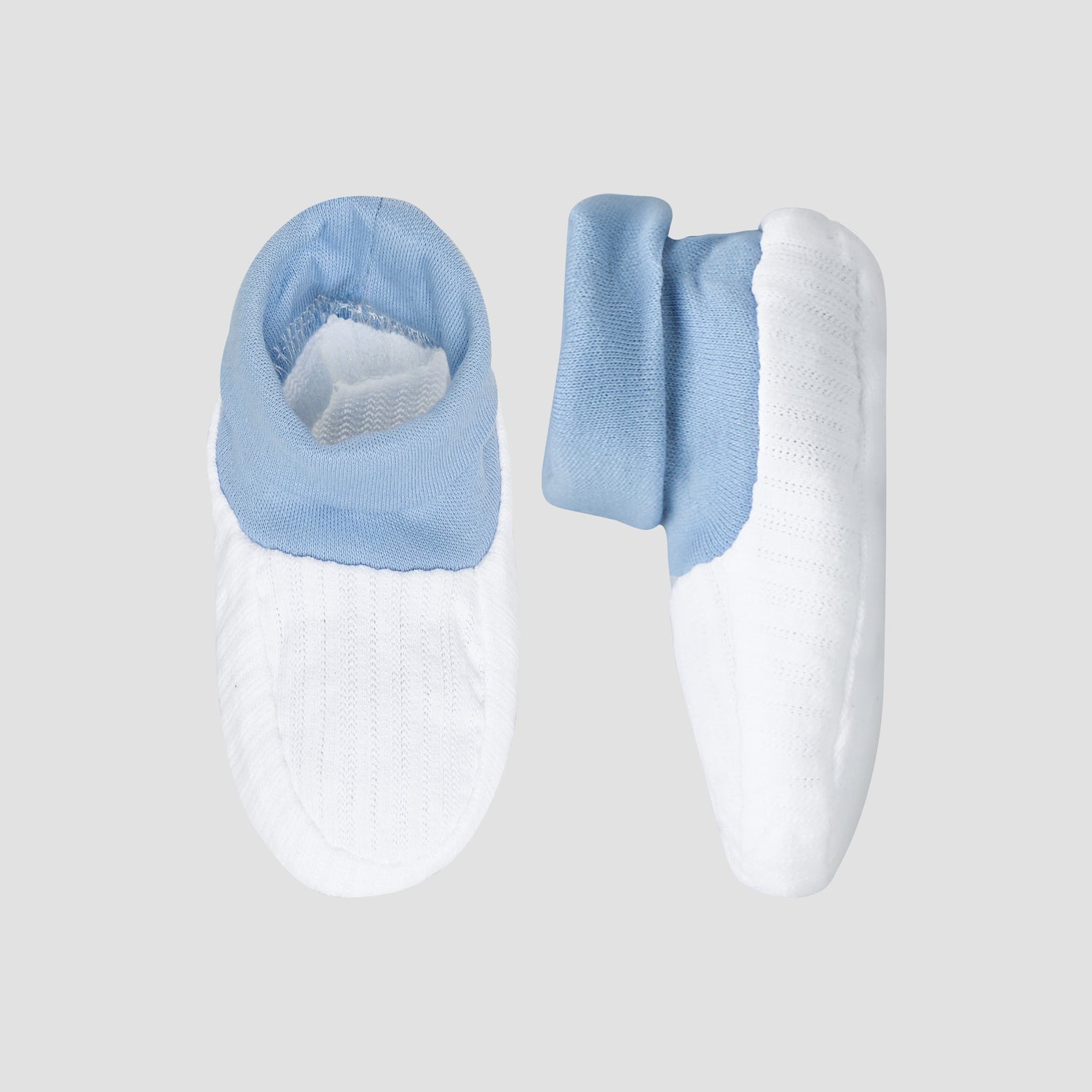Juniors Textured Booties - Blue / 0-6 mths