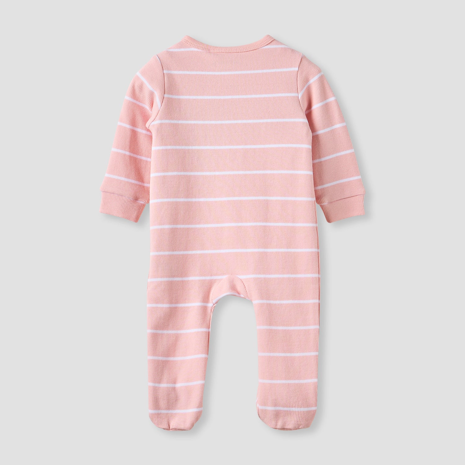Juniors Striped Sleepsuit with Snap Button Closure