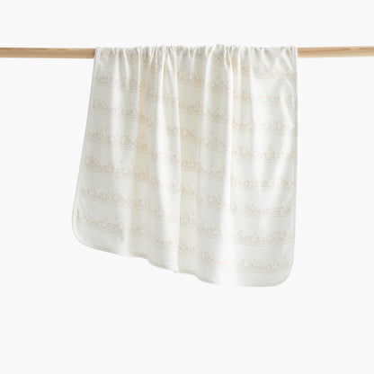 Juniors Printed Receiving Blanket - 70x70 cm - White / 0-6 mths