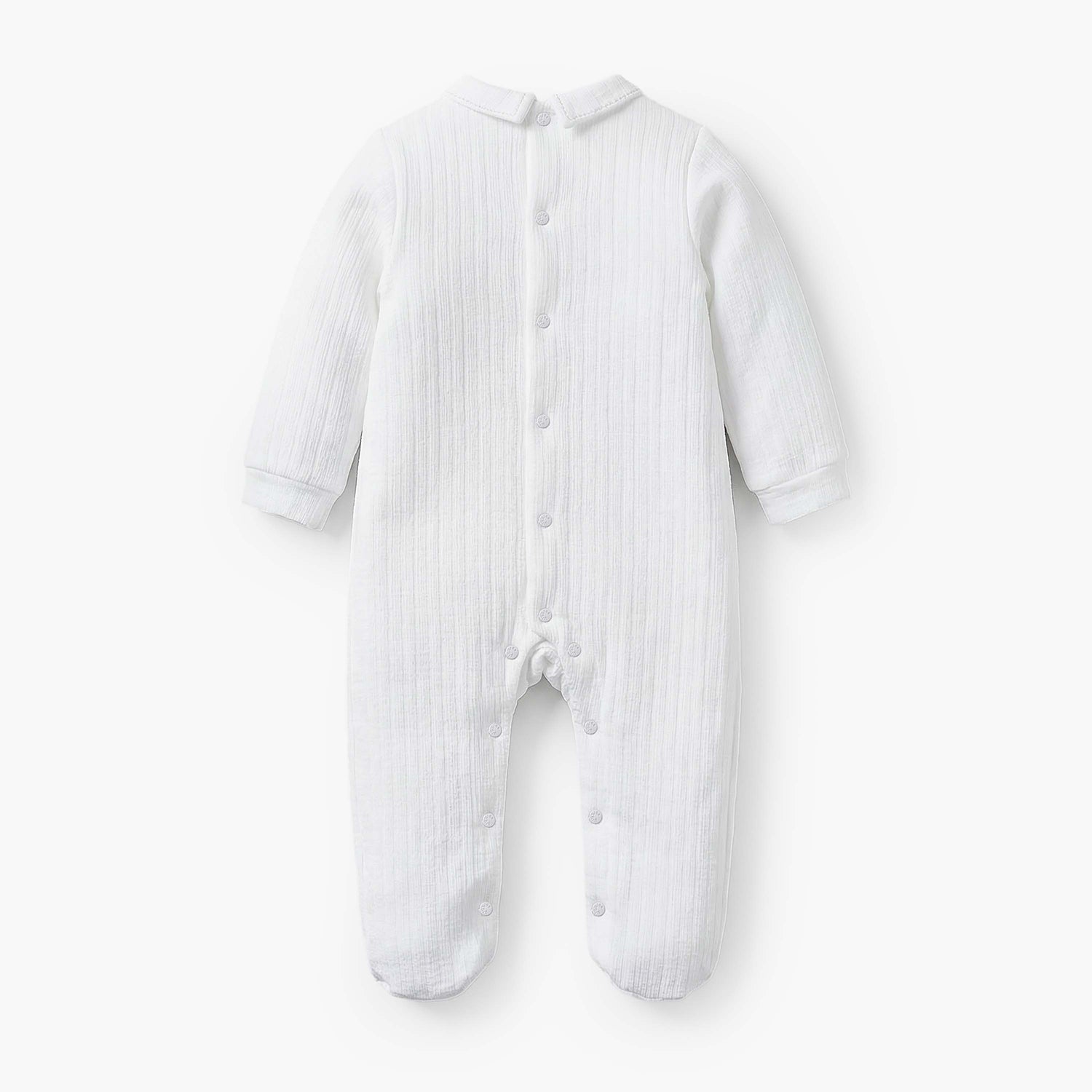 Giggles Cotton Collared Long Sleeves Sleepsuit with Attached Waistcoat