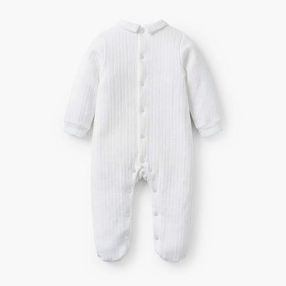 Giggles Cotton Collared Long Sleeves Sleepsuit with Attached Waistcoat
