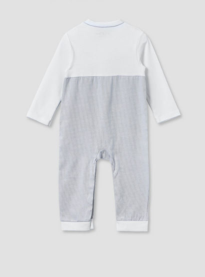 Giggles Cotton Mandarin Collar Long Sleeves Sleepsuit with Snap Button Closure-baby-boys-clothing-nightwear-sleepsuits-image-2