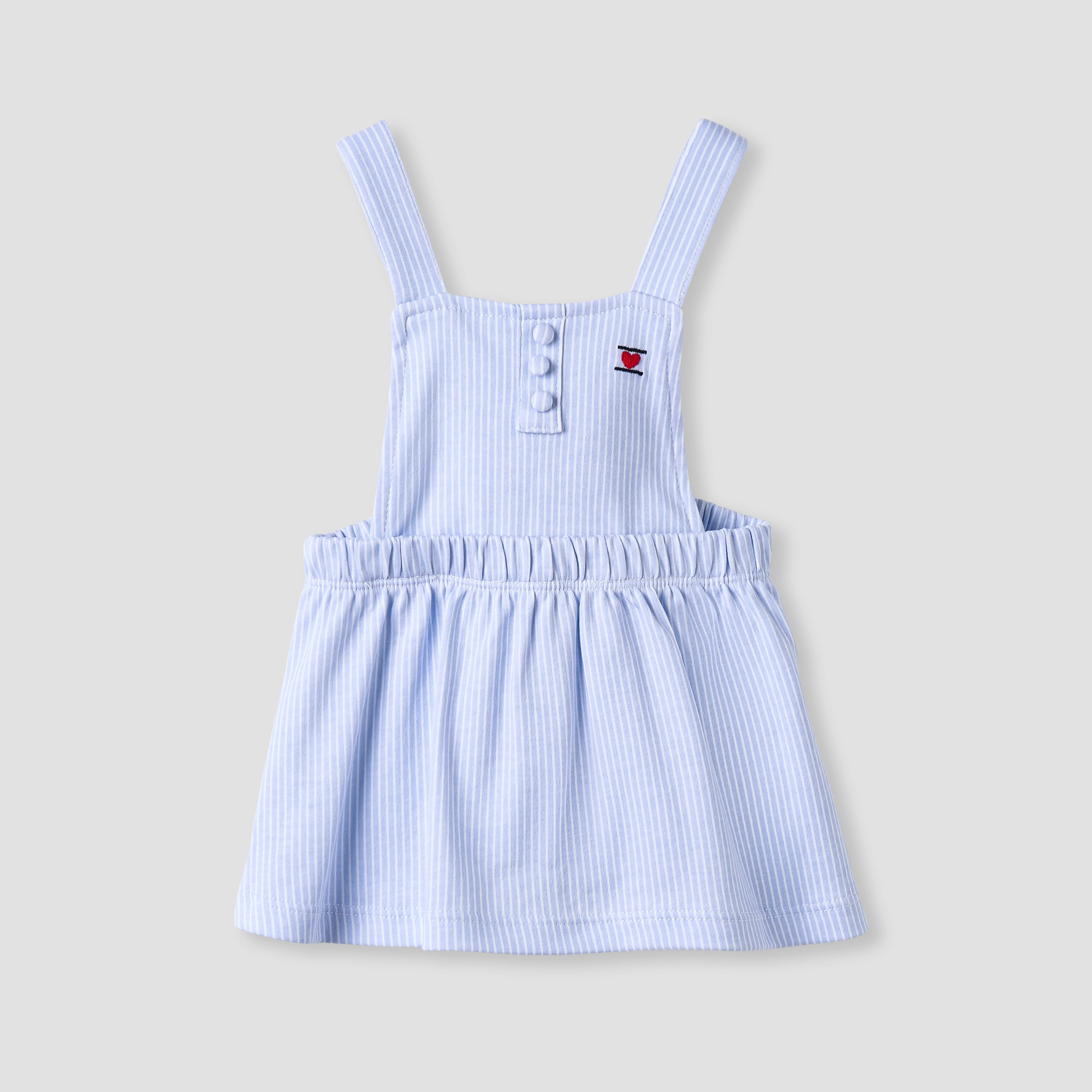 Juniors Schiffli Textured Top and Dungaree Set