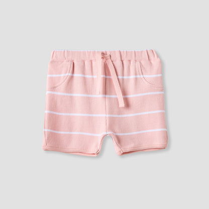 Juniors Striped T-shirt and Shorts Set